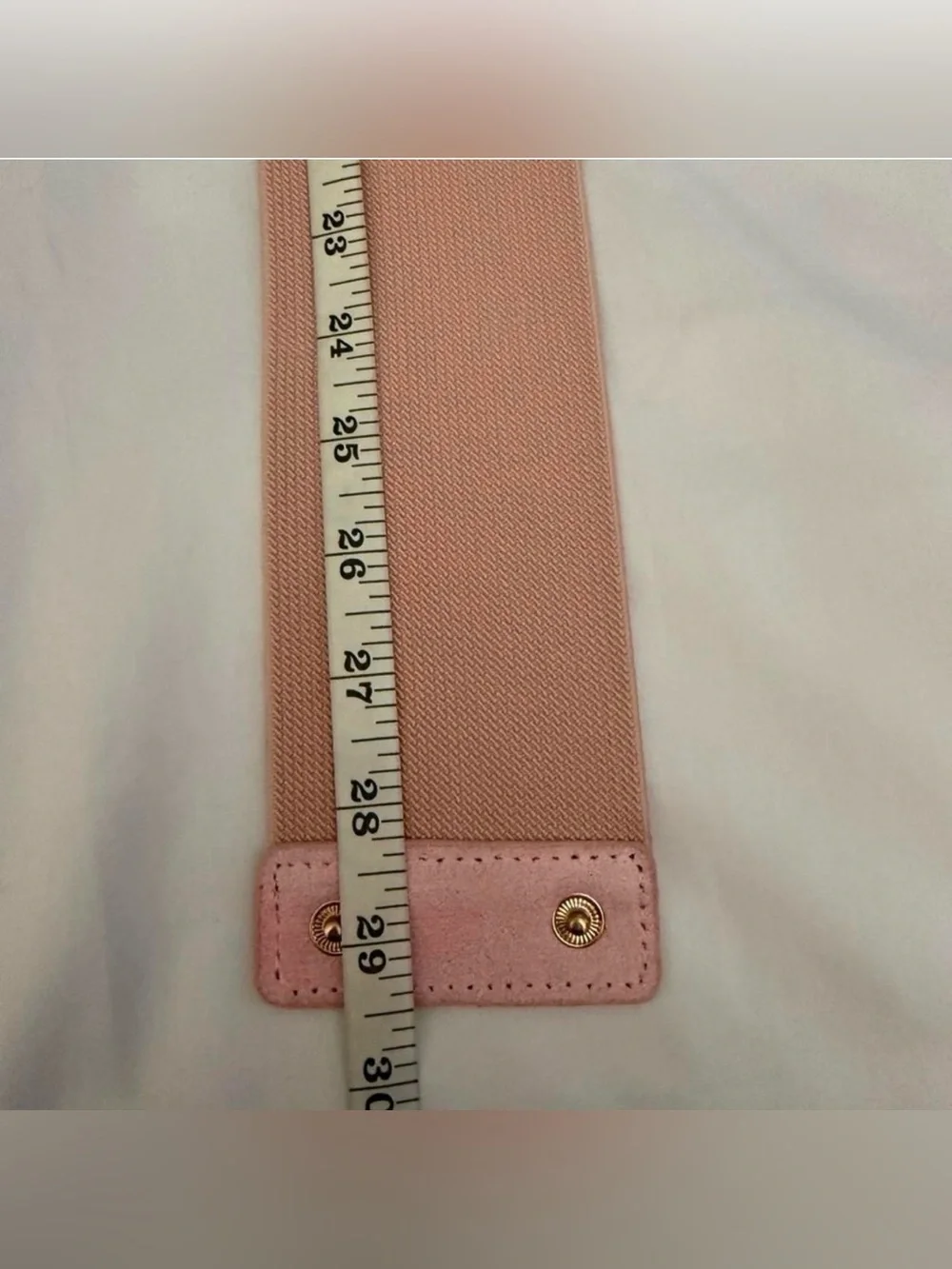 Light pink statement satin flower wide elastic waistband belt